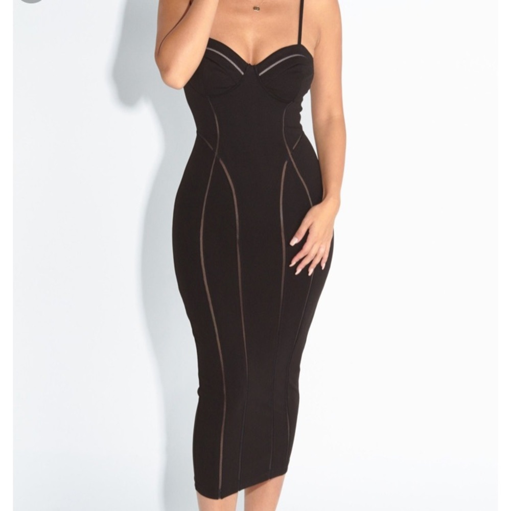 JLUX LABEL DARK BLUE COCKTAIL DRESS